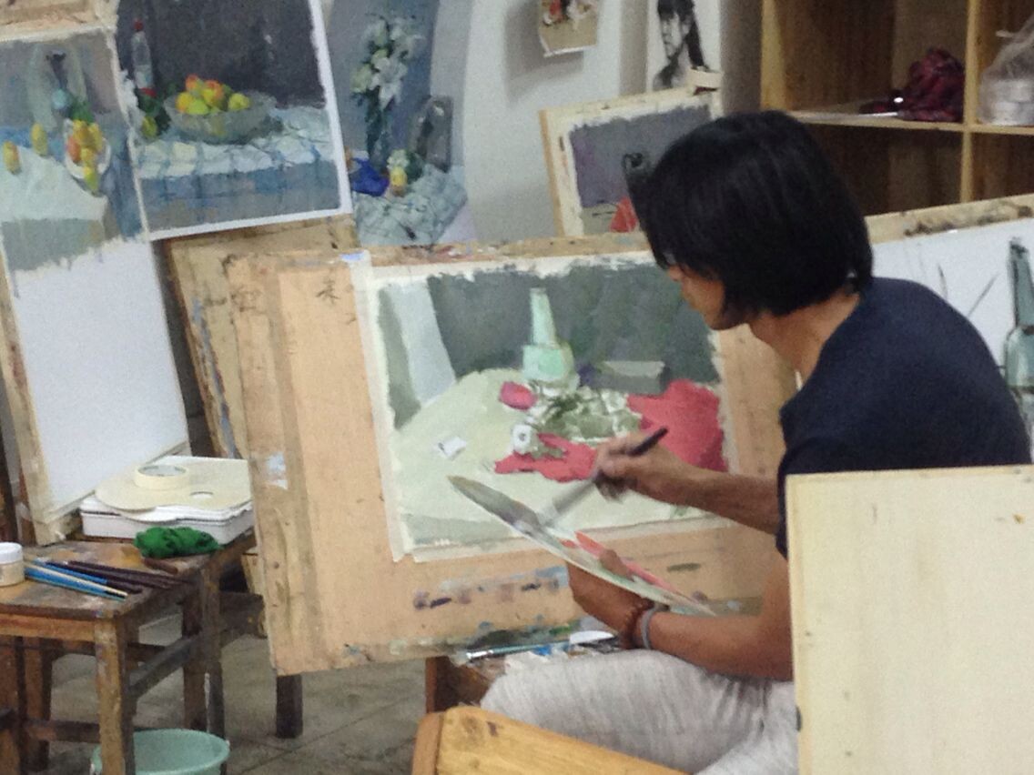 郑州18中青年美术教师到杭州白塔岭画室培训