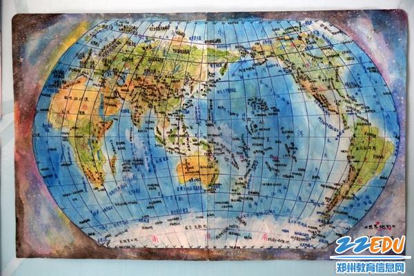 手绘世界地图简图