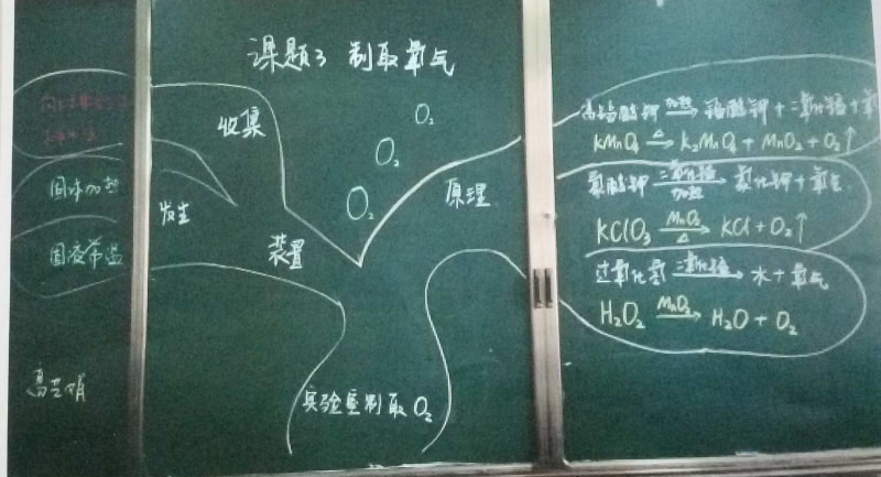 化学老师高艺娟的板书构思严密,巧妙
