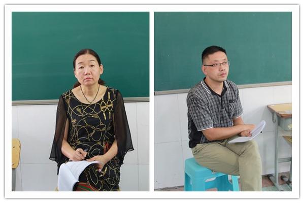 教学校长蔡红丽、工会主席周利强走进班级听课