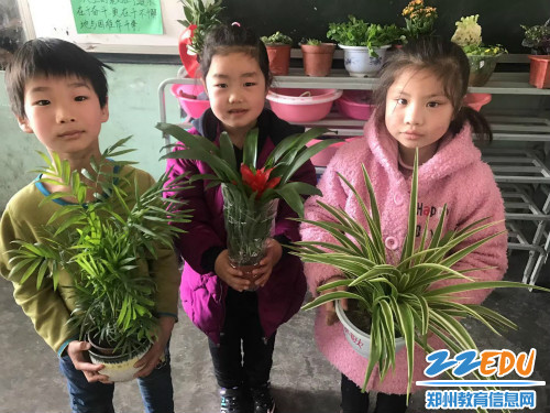 一二班的小朋友与自己的绿植合影2 一二班的小朋友与自己的绿植合影2