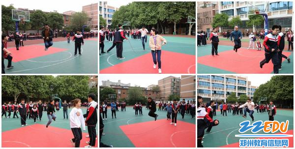 老师们身轻如燕,参与跳绳 老师们身轻如燕,参与跳绳