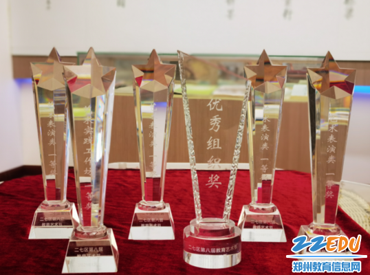 9郑州市第八届教育艺术节喜获二七区优秀组织奖、多项目团体一等奖