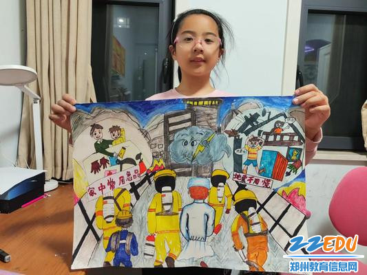 郑东新区龙华小学主题绘画比赛，学生作品精彩纷呈