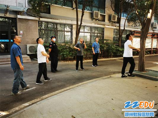 检查校园内的树木枯枝 检查校园内的树木枯枝