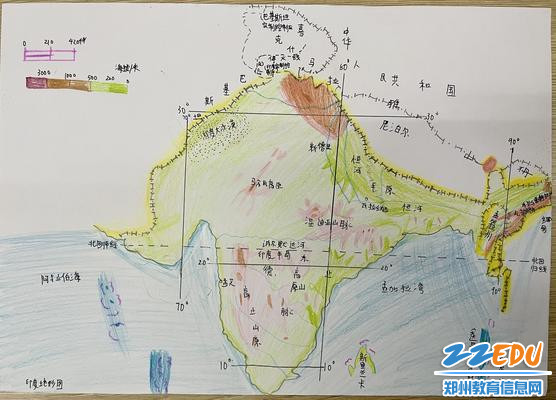 学生手绘地图