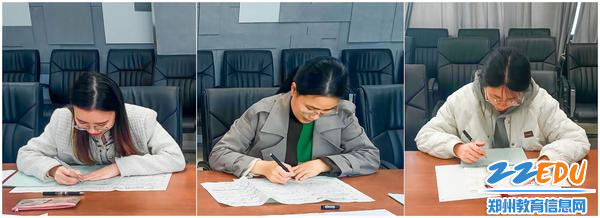 2.数学组青年教师在认真答题 2.数学组青年教师在认真答题