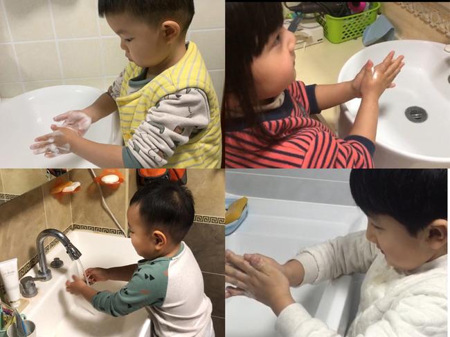 3.孩子们根据线上微课的讲解了解正确洗手步骤，培养良好生活卫生习惯