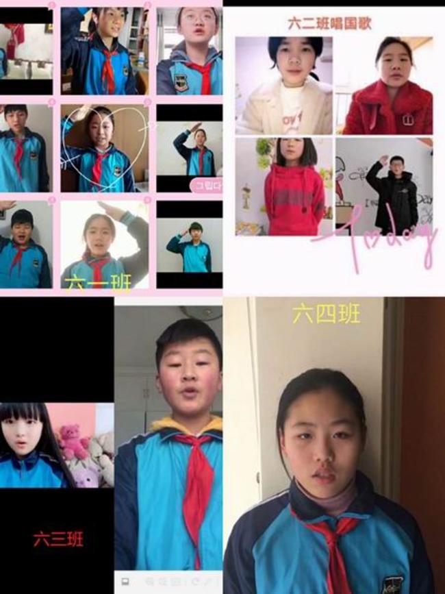 4小学部学生共唱国歌活动