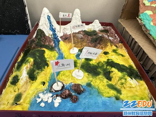 山川地貌入画境看郑州市第四十一高级中学学子手工制作地理模型